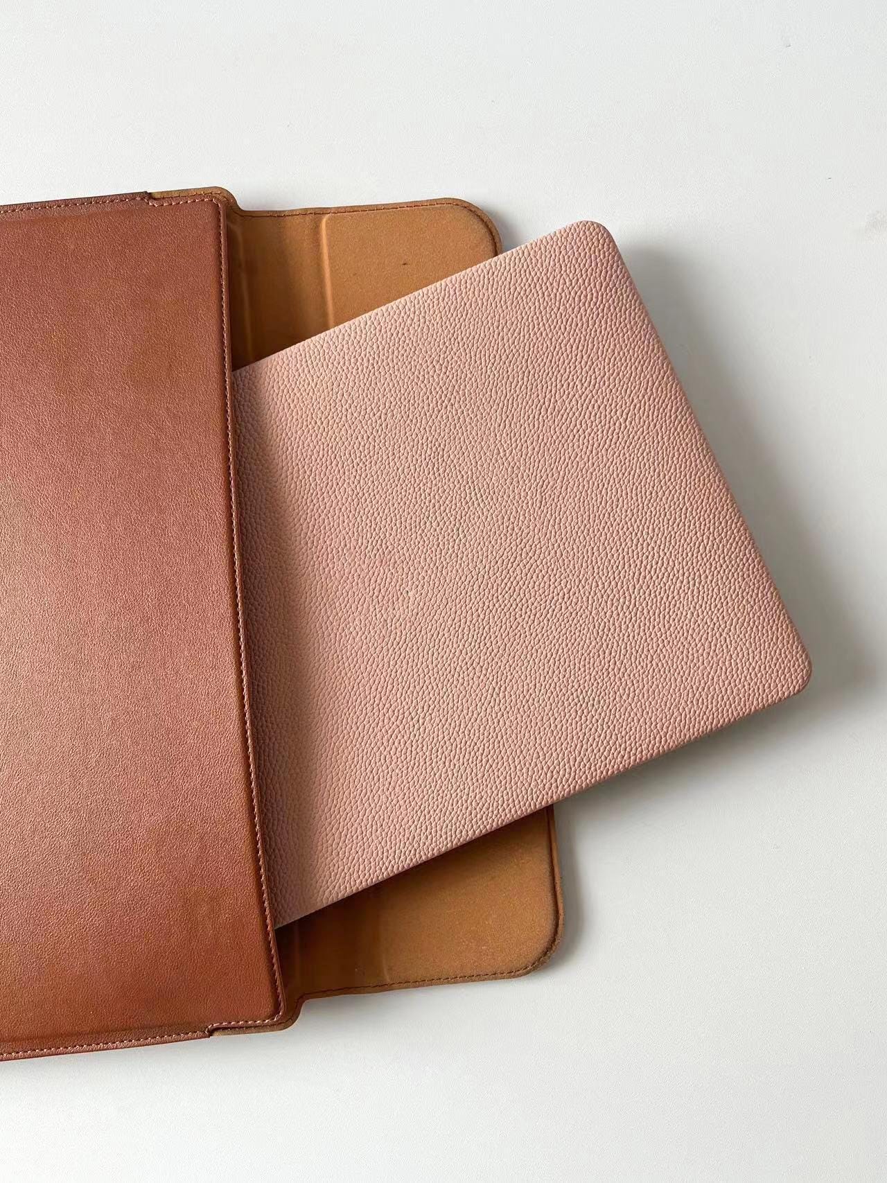 Flesh Pink Vegan Leather Macbook Case For M4 Air 13 A3240 A2681 Pro 13 A2338 Pro 14 15 16 M3 Air 15 A3114 2025 Air 15" Laptop Case For Her