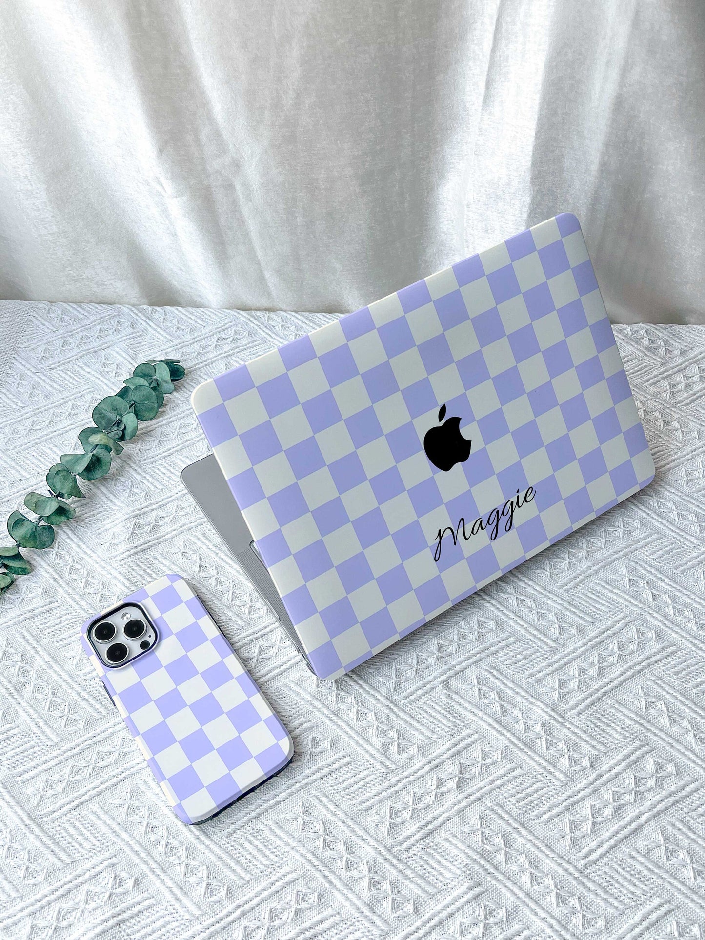 Purple Plaid New Macbook M2 Air 13 2022 A2681 Pro 13 A2338 Pro 14 15 16 M3 Air 15 A3114 2024 Laptop Case For Air 13 11 Back To School Gifts