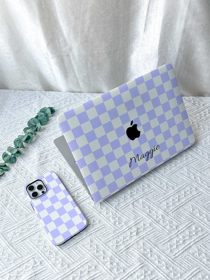 Purple Plaid New Macbook M2 Air 13 2022 A2681 Pro 13 A2338 Pro 14 15 16 M3 Air 15 A3114 2024 Laptop Case For Air 13 11 Back To School Gifts