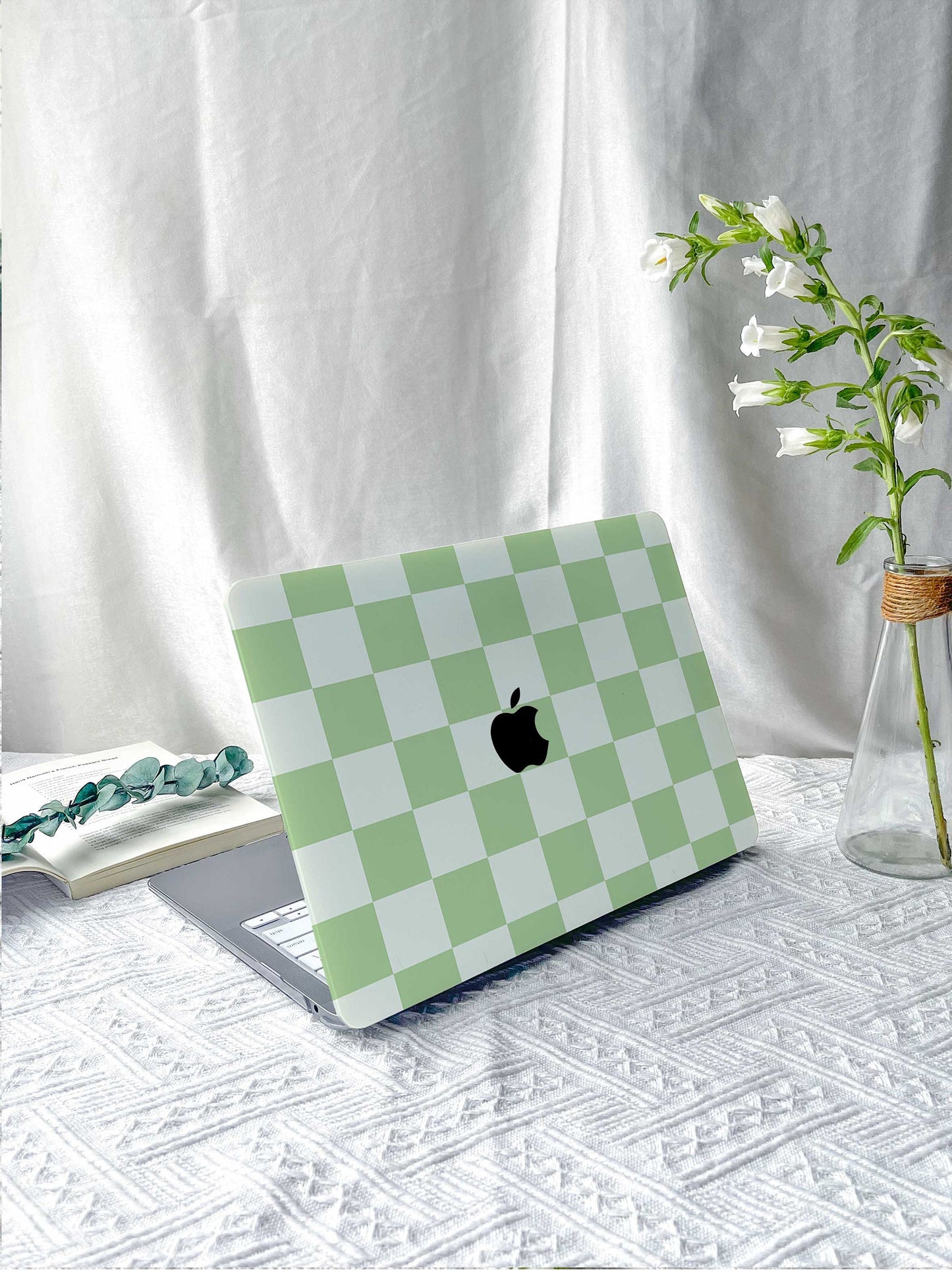 Light Green Check New Macbook M2 Air 13 2022 A2681 Pro 13 A2338 Pro 14 15 16 M3 Air 15 A3114 2024 Laptop Case For Air 13 11 Case Gifts