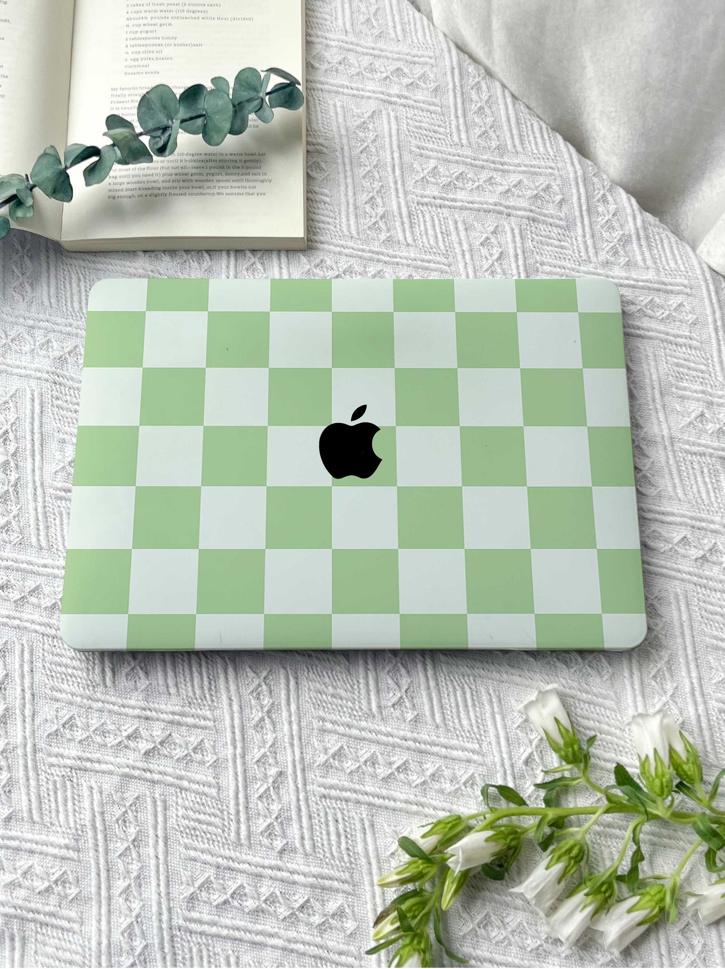 Light Green Check New Macbook M2 Air 13 2022 A2681 Pro 13 A2338 Pro 14 15 16 M3 Air 15 A3114 2024 Laptop Case For Air 13 11 Case Gifts