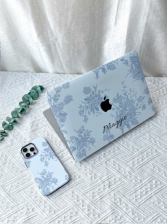 Blue Leaf Macbook M2 Air 13 2022 A2681 Pro 13 A2338 Pro 14 15 16 M3 Air 15 A3114 2024 Laptop Case For Air 13 11 Friend Gifts For Her