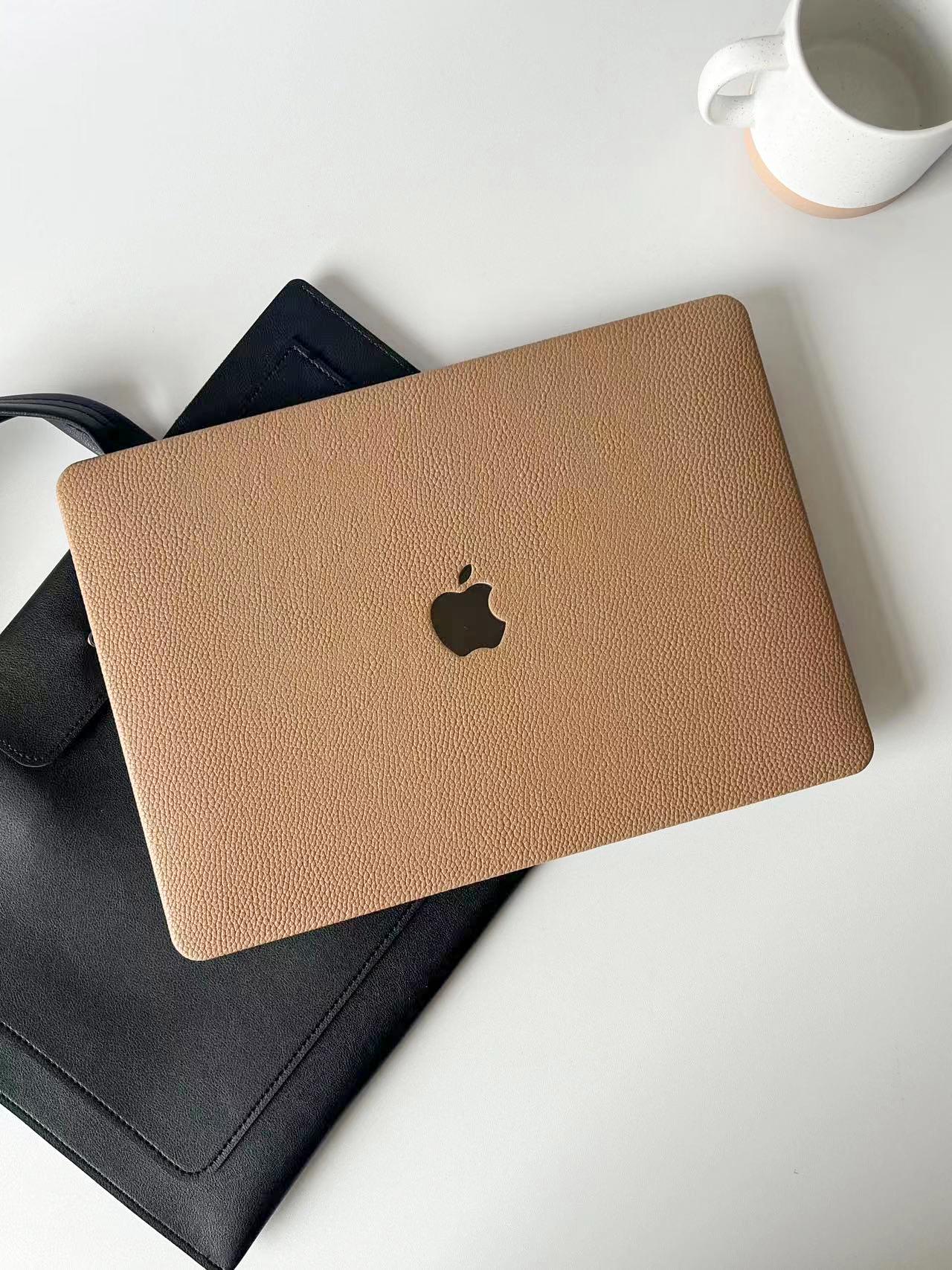 Khaki Vegan Leather Macbook Case For M4 Air 13 2025 A2681 Pro 13 A2338 Pro 14 15 16 M3 Air 15 A3114 2024 Air 15" Laptop Case For Him