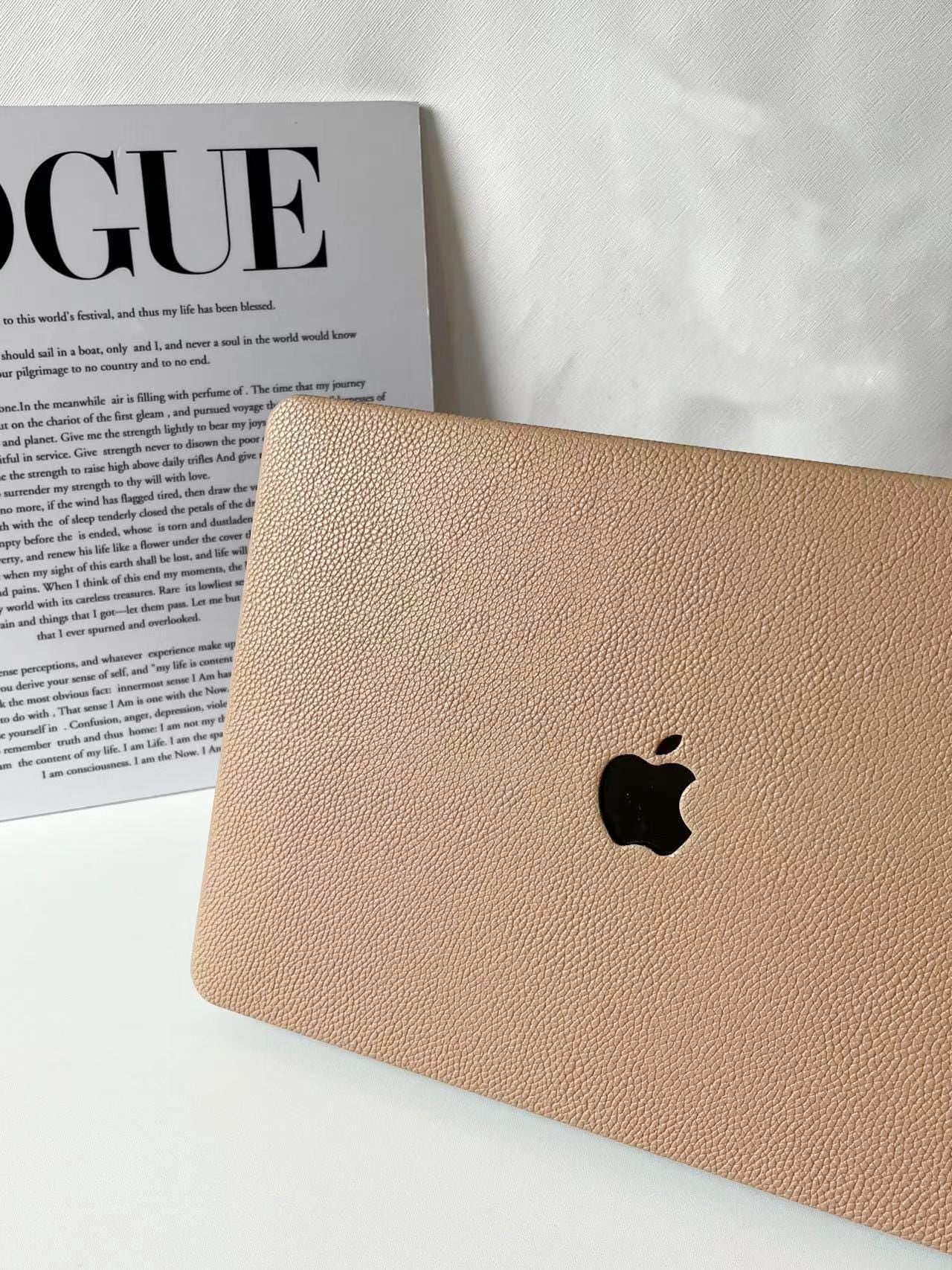 Khaki Vegan Leather Macbook Case For M4 Air 13 2025 A2681 Pro 13 A2338 Pro 14 15 16 M3 Air 15 A3114 2024 Air 15" Laptop Case For Him