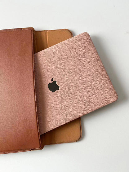 Flesh Pink Vegan Leather Macbook Case For M4 Air 13 A3240 A2681 Pro 13 A2338 Pro 14 15 16 M3 Air 15 A3114 2025 Air 15" Laptop Case For Her