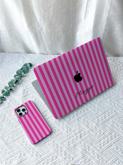 Pink Stripes New Macbook M2 Air 13 2022 A2681 Pro 13 A2338 Pro 14 15 16 M3 Air 15 A3114 2024 Laptop Case For Air 13 11 Gifts For Her