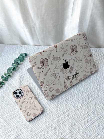 Beige Cowboy New Macbook M2 Air 13 2022 A2681 Pro 13 A2338 Pro 14 15 16 M3 Air 15 A3114 2024 Laptop Case For Air 13 11 M4 Gifts For Her