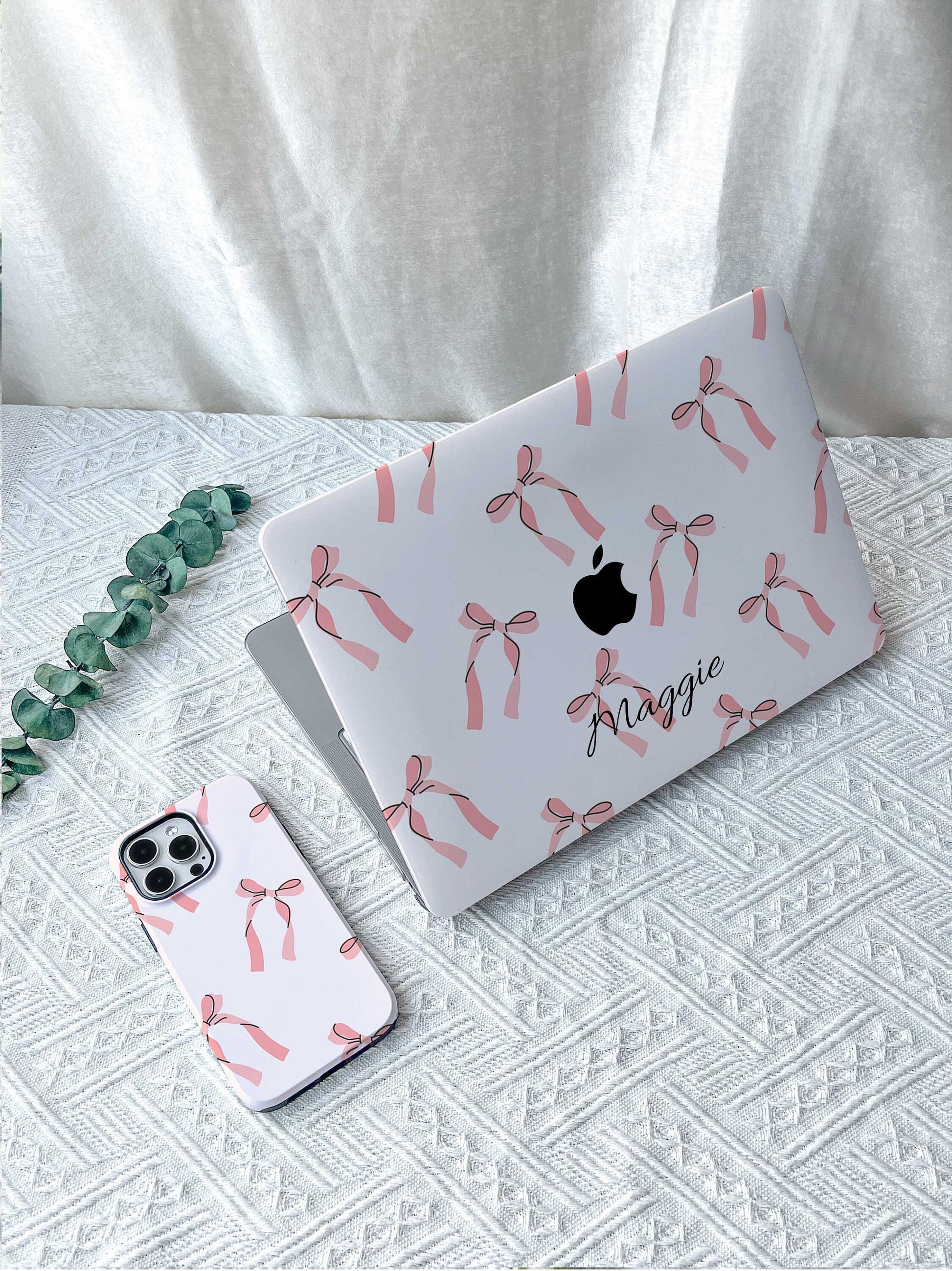Pink Ribbon New Macbook M2 Air 13 2022 A2681 Pro 13 A2338 Pro 14 15 16 M3 Air 15 A3114 2024 Laptop Case For Air 13 11 Back To School Gifts