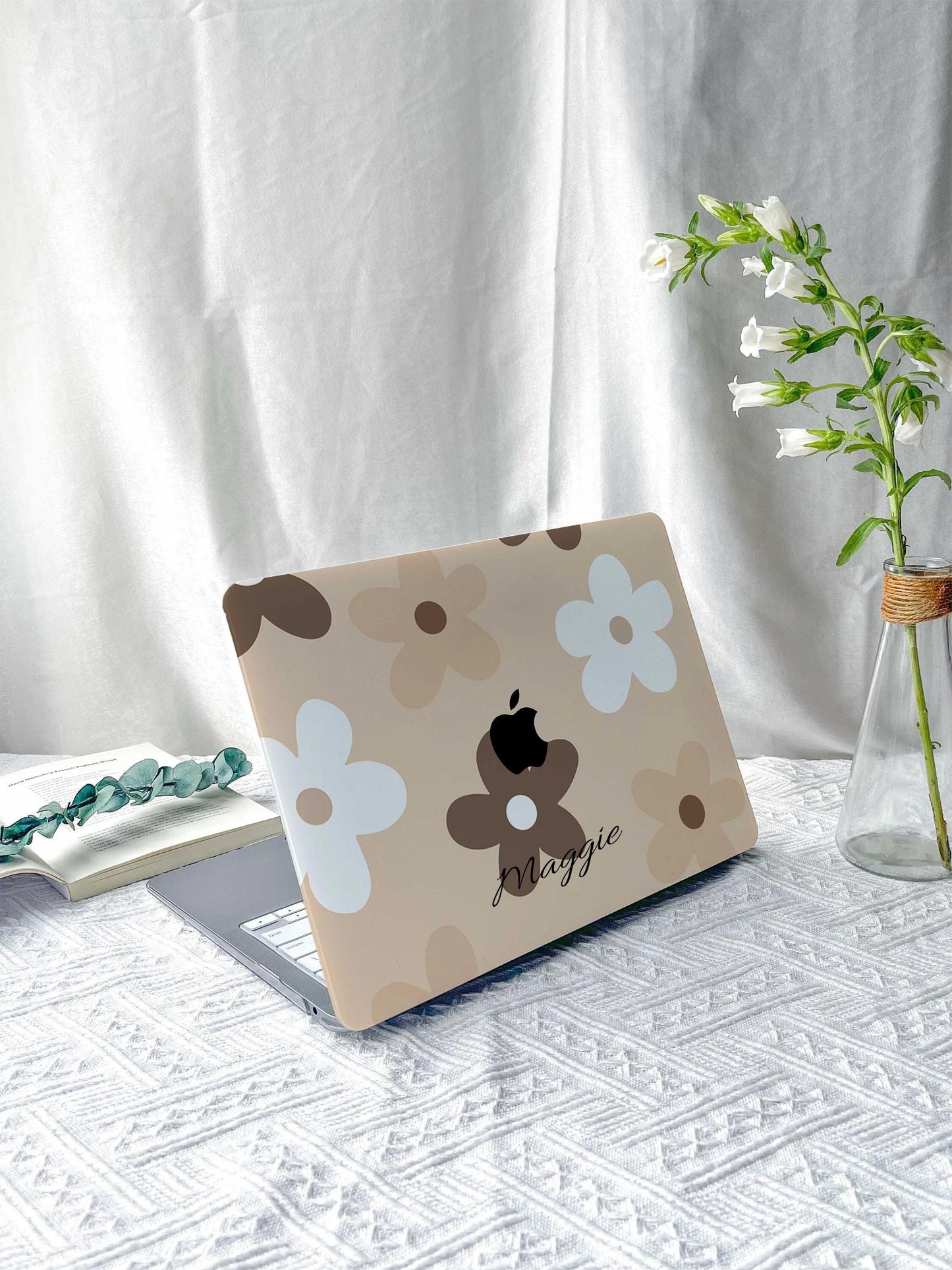 Little Khaki Flower New Macbook M2 Air 13 2022 A2681 Pro 13 A2338 Pro 14 15 16 M3 Air 15 A3114 2024 Laptop Case For Air 13 11 Gifts For Her
