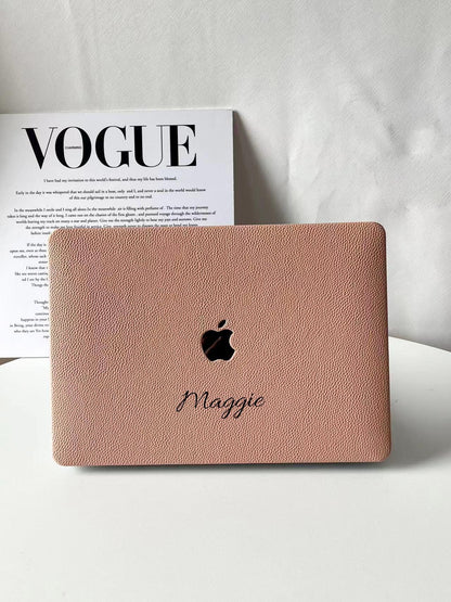 Flesh Pink Vegan Leather Macbook Case For M4 Air 13 A3240 A2681 Pro 13 A2338 Pro 14 15 16 M3 Air 15 A3114 2025 Air 15" Laptop Case For Her