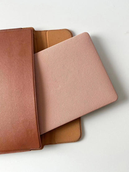 Flesh Pink Vegan Leather Macbook Case For M4 Air 13 A3240 A2681 Pro 13 A2338 Pro 14 15 16 M3 Air 15 A3114 2025 Air 15" Laptop Case For Her